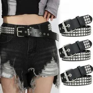 Trend Rivet Belt Heavy Metal Belt Men Women Punk Nightclub Rock Style Belt Jeans Belt Y2K Belt Fashion Decoration Women'