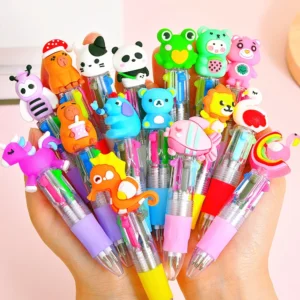 5-30 Pcs Cute Cartoon Four-color Pen for Kids Birthday Kindergarten Home-school Carnival Christmas Boys and Girls Gift R