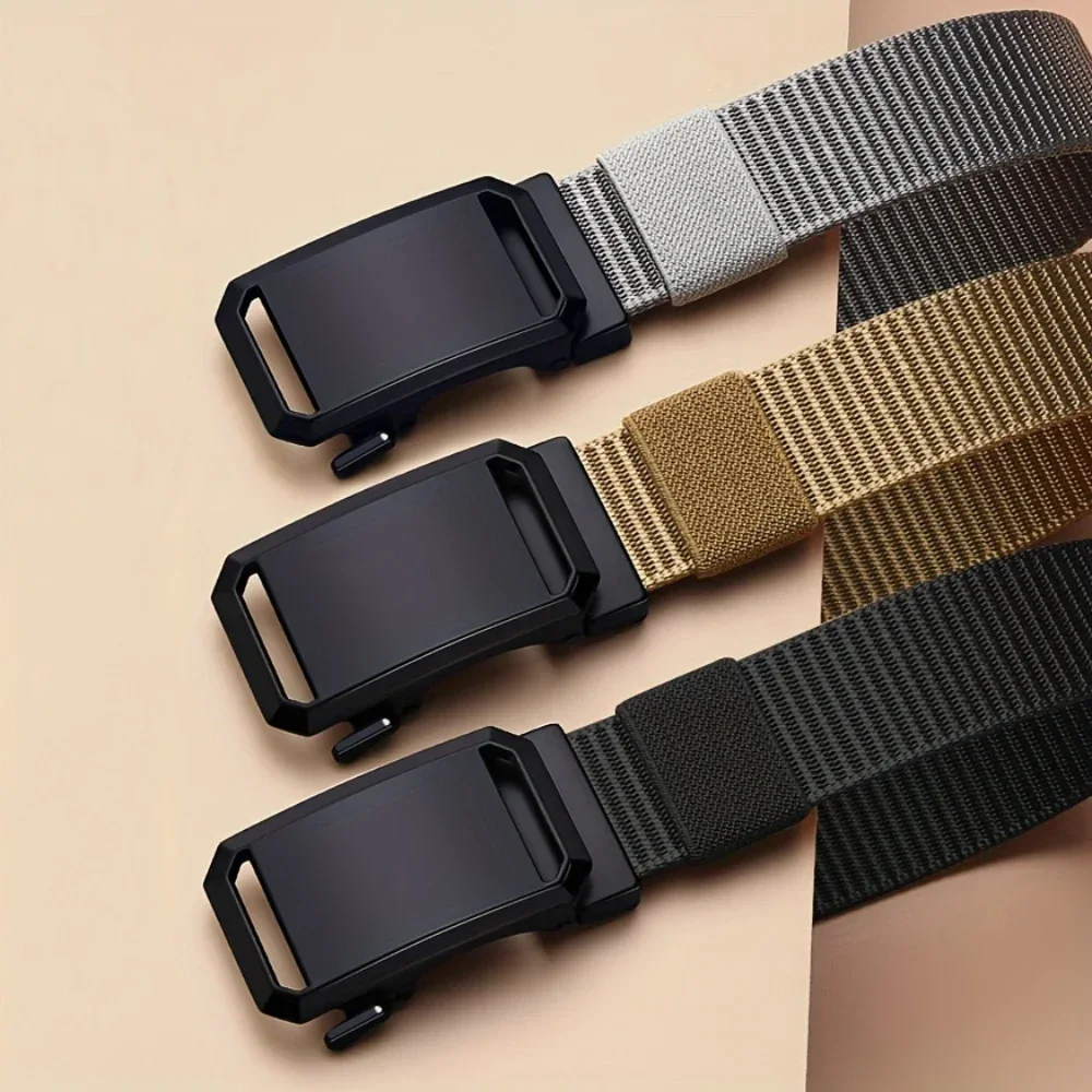 2026 New Automatic Buckle Belt, Canvas Tactical Workwear Casual Outdoor Military Training Pants Belt For Men Exercise be - Image 4