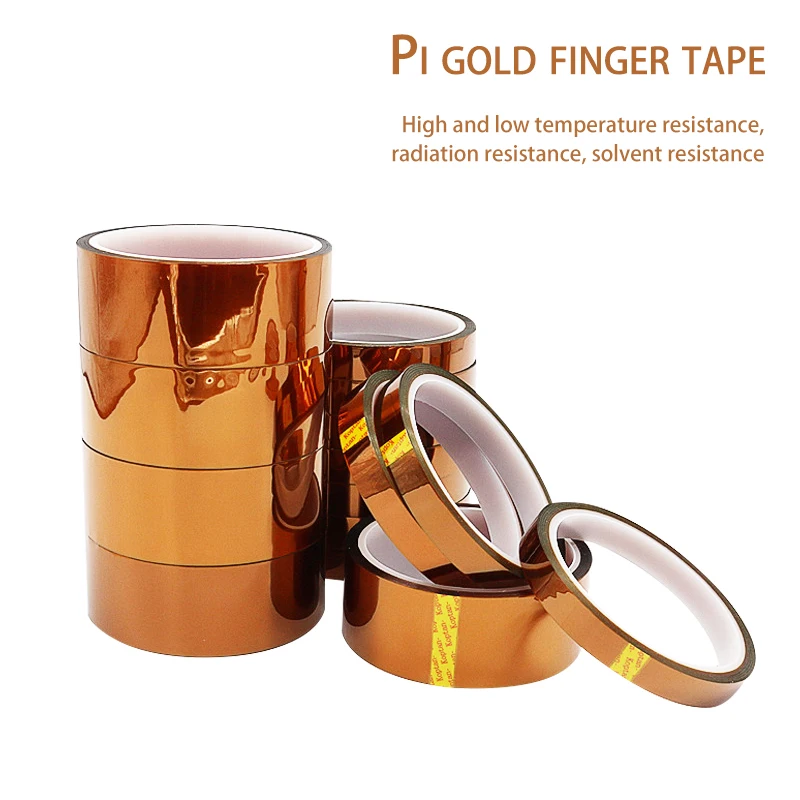 30m Long Gold Finger High Temperature Resistant Tape Polyimide Tape Multi Size Pet Anti Static Lithium Battery Insulatio - Image 3