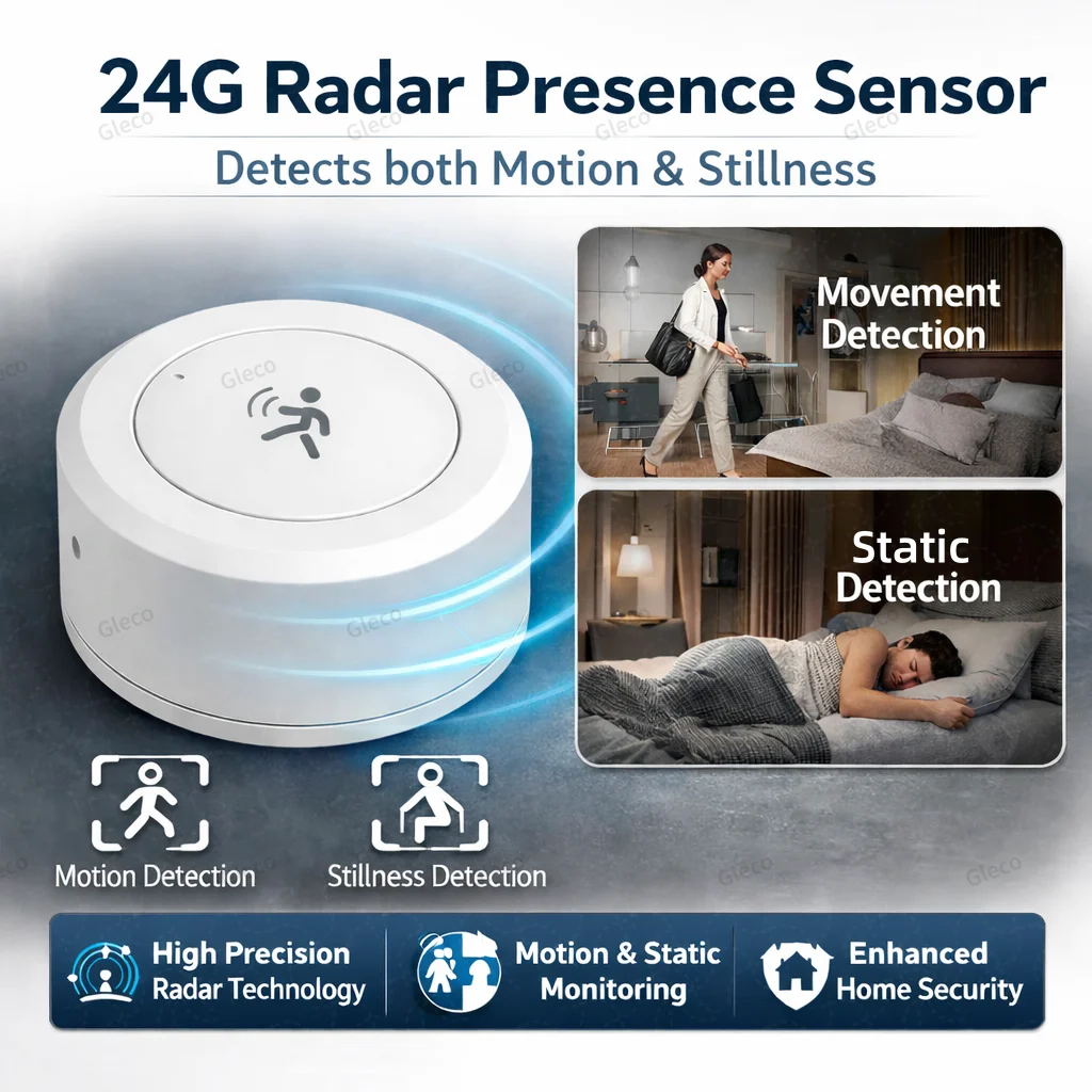 Zigbee 24G Mmwave Radar Presence Sensor Human Detector Motion/Static Detection For Tuya Z2M Smart Home Security Automati - Image 4