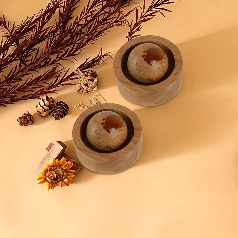 Car & Home Essential Oil Diffuser - Made of Wood Mini Cute Natural Fragrance Diffuser Suitable for Bedroom Living Room B - Image 3