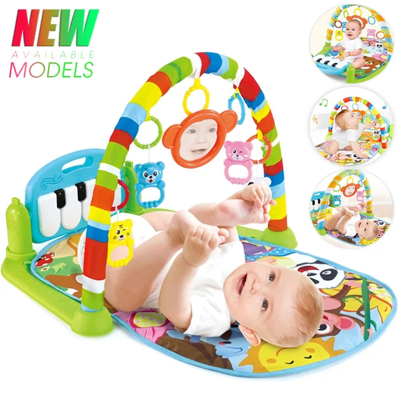 Baby Music Activity Gym Rug Play Mat Newborn Carpet Pedal Piano Keyboard Infant Fitness Rack Playmat Crawling Game Pad T