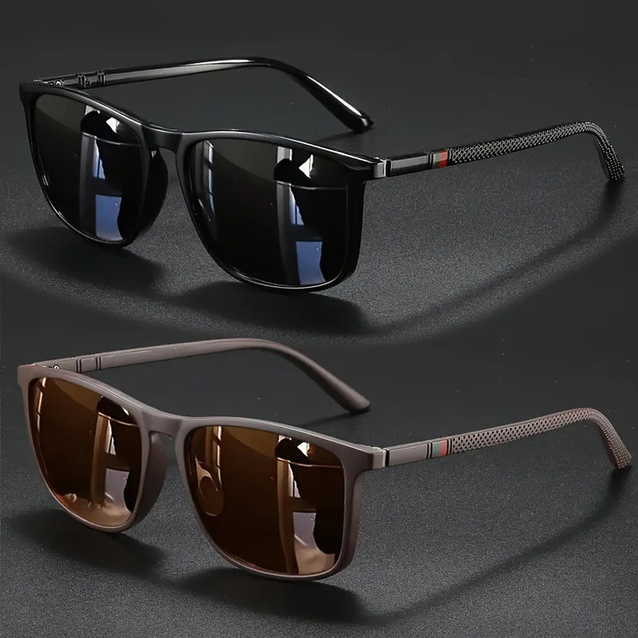 2/3pcs Luxury Square Vintage Cycling Sunglasses Men Women Fashion Travel Driving Fishing Sun Glasses Male Eyewear UV400 - Image 2