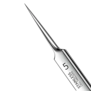 German Ultra-fine No. 5 Cell Pimples Blackhead Clip Tweezers Beauty Salon Special Scraping & Closing Artifact Acne Needl