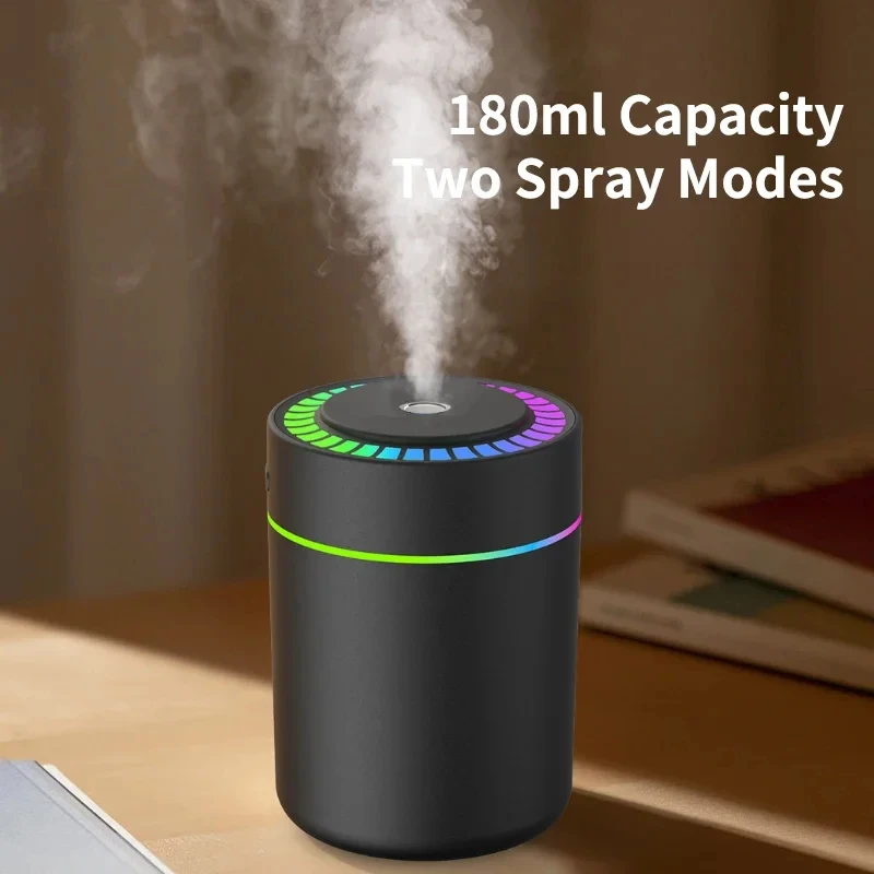 180ML Mini Air Humidifier USB Electric Aroma Diffuser Essential Oil Purifier Aromatherapy Mist Maker Lights For Car Home - Image 4