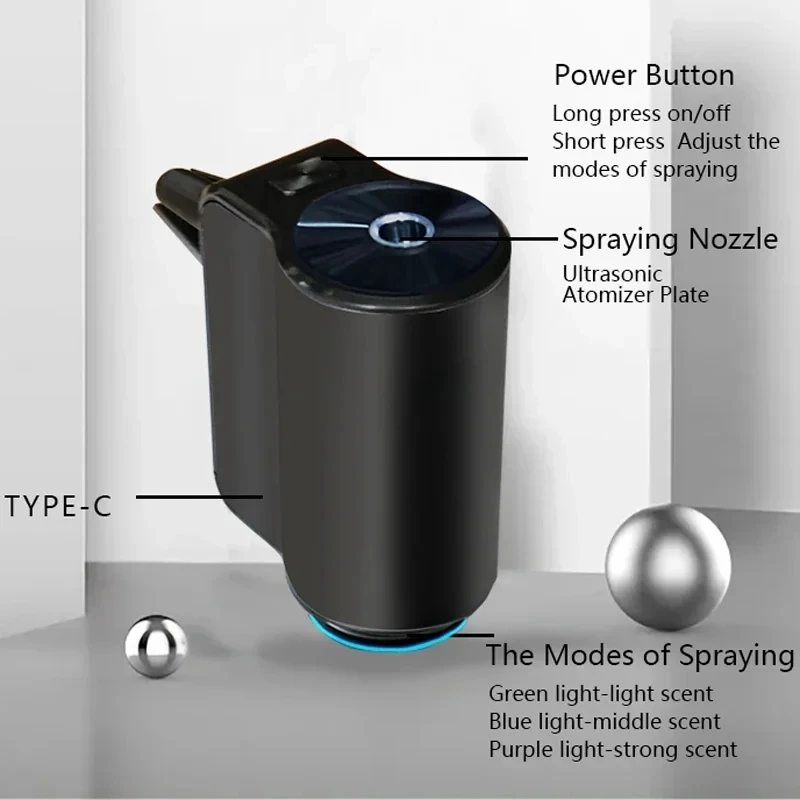 Car Air Freshener Electric Auto Aroma Diffuser Car Air Vent Essential Oil Mist Humidifier Fragrance Diffuser Aromatherap - Image 4
