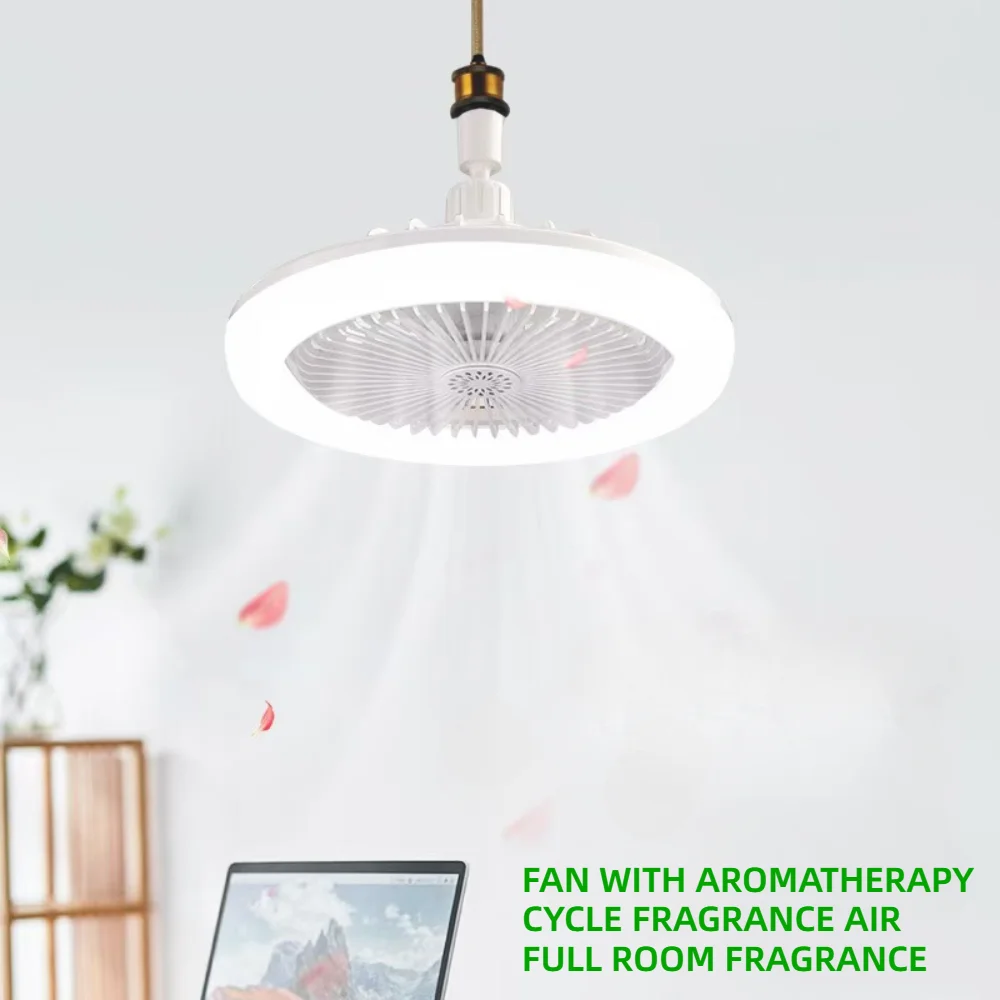 Rotatable 3in1 Ceiling Fan with Remote Control Lighting Lamp E27 Converter Base Lighting Base Bedroom Living Room Miflam - Image 2