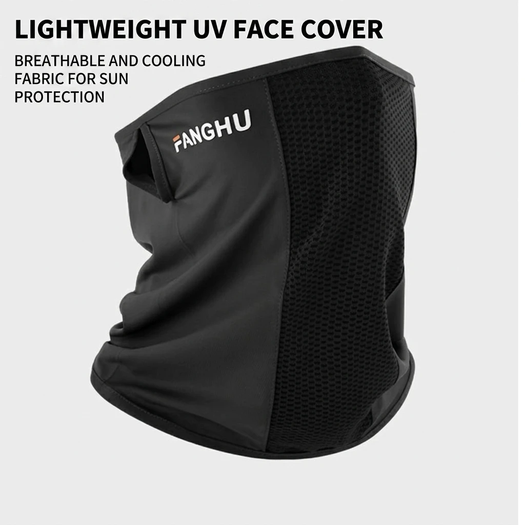 Cooling Ice Silk Face Masks UPF50+ UV Protections for Outdoor Cycling and Hiking - Image 4