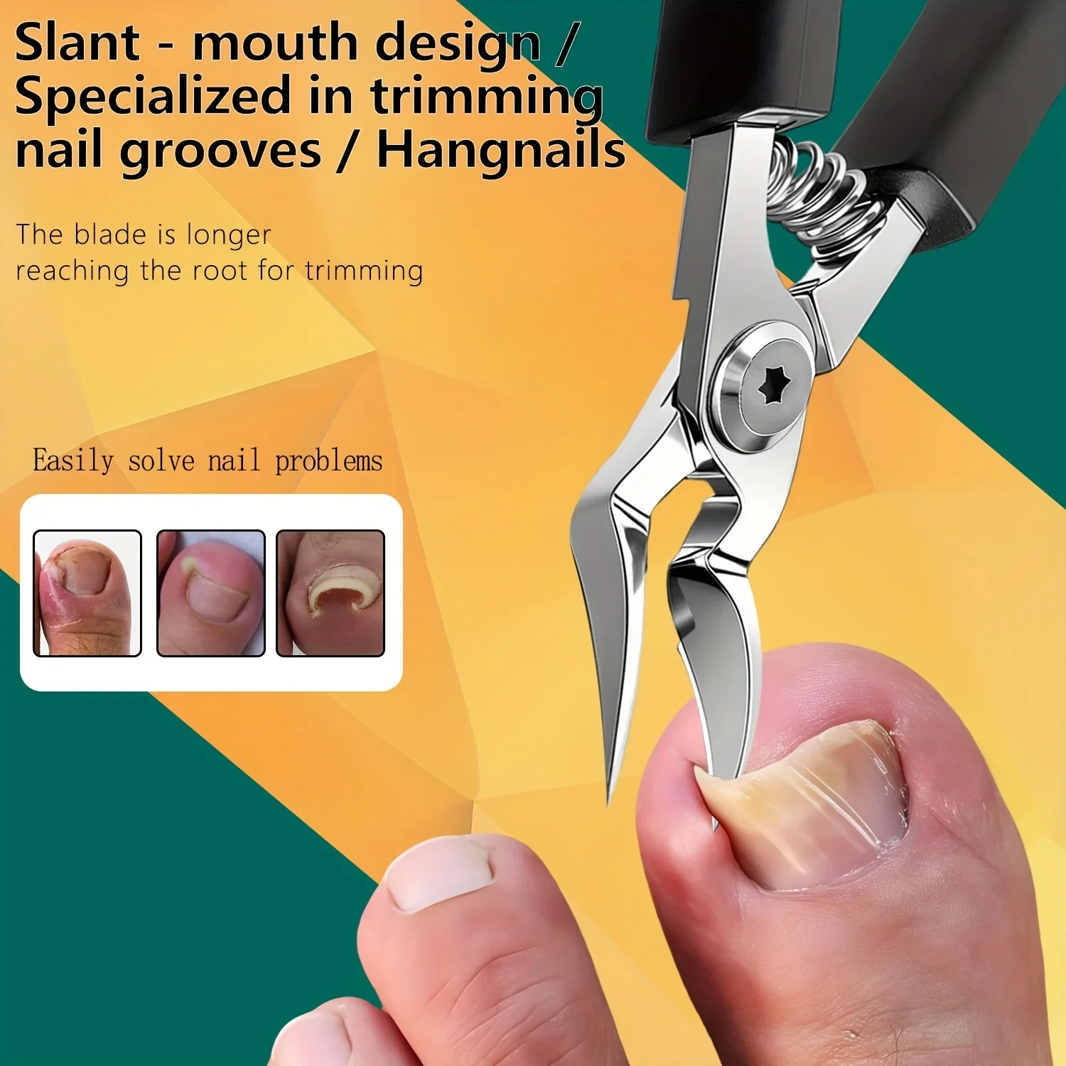 Professional Heavy-Duty Steel Toenail Clipper with Serrated Blade – For Thick & Ingrown Nails, Durable Trimmer for Men & - Image 3