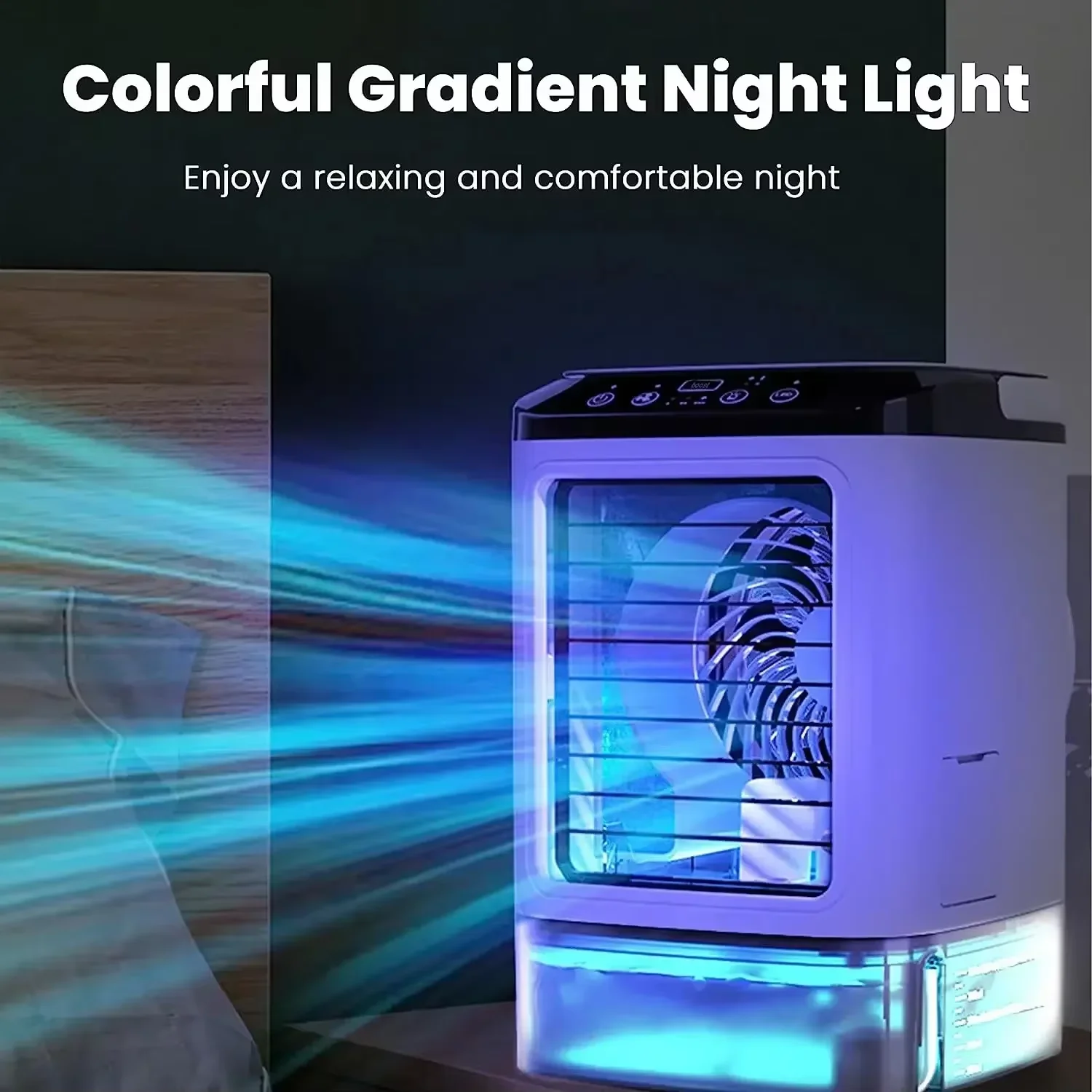 HOMEFISH Small Home-use Quiet Desktop Humidifier Cold Fan Spray Refrigeration Portable USB Electric Fan - Image 2