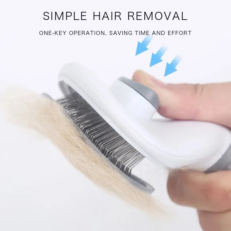 Pet Dog Brush Cat Comb Self Cleaning Pet Hair Remover Brush For Dogs Cats Grooming Tools Pets Dematting Comb Dogs Access - Image 2