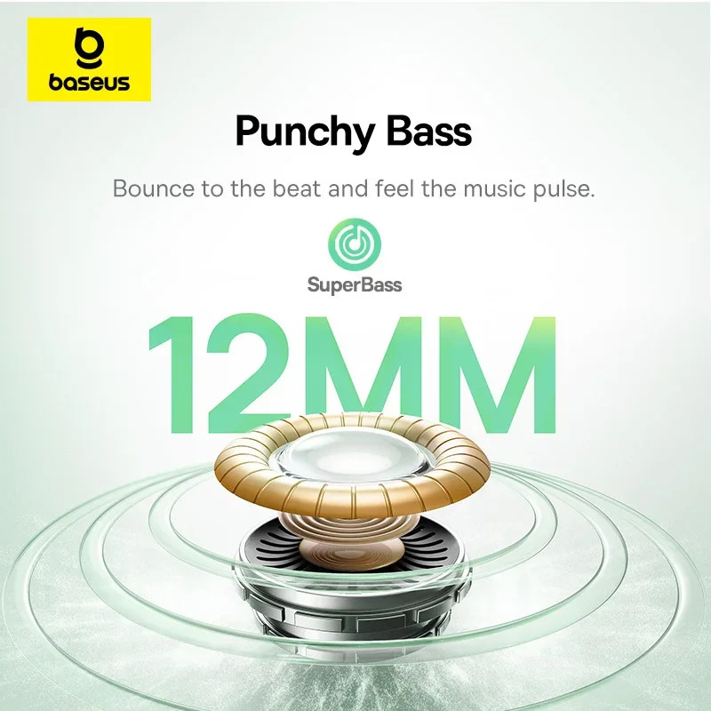 Baseus Bass EP10 NC -43dB Noise Cancelling ANC True Wireless Earbuds Bluetooth 6.0 In-Ear Wireless Earphones 4-Mics ENC - Image 3
