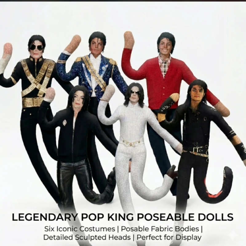 Michael Jackson Cosplay Prop Doll Plush Figure Abstract Joint Mobility Dolls Soft Stuffed Room Decoration Props Collecti - Image 2