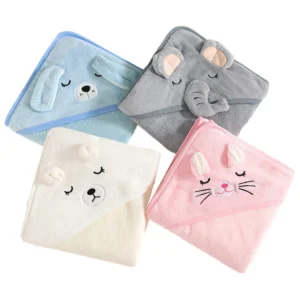 Cartoon Animal Baby Bath Towels Soft Newborn Hooded Towel Blanket Toddler Bathrobe Warm Sleeping Swaddle Wrap for Boys G
