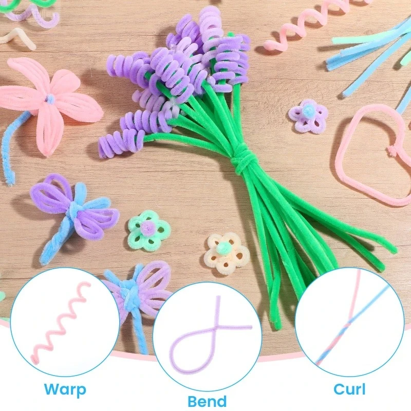 Cleaner Pipe Cleaners for Crafts Creative Chenille Stem Wire Pipe Cleaners Creative Leisure Hobby Diy Plush Stem Twisted - Image 2