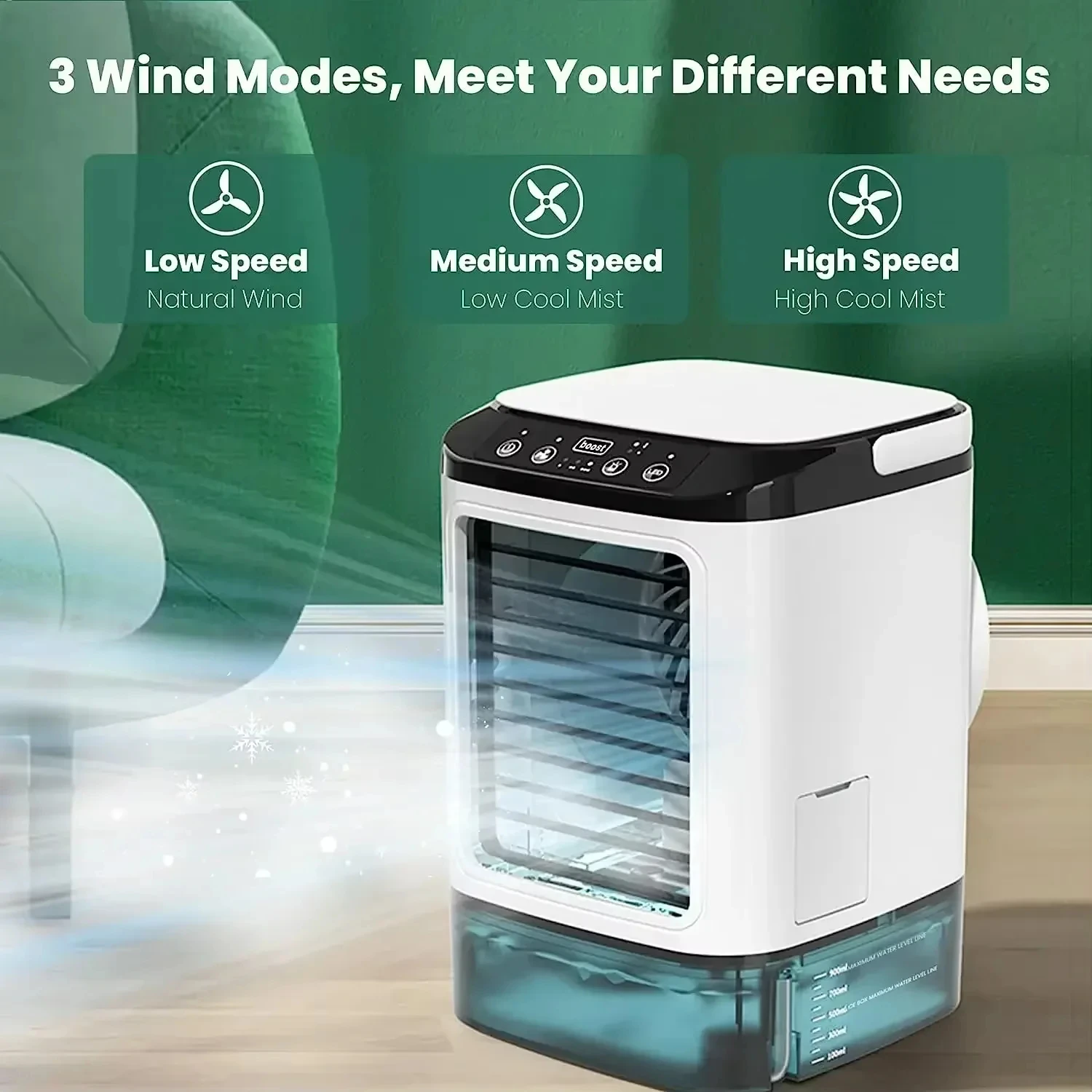 HOMEFISH Small Home-use Quiet Desktop Humidifier Cold Fan Spray Refrigeration Portable USB Electric Fan - Image 4