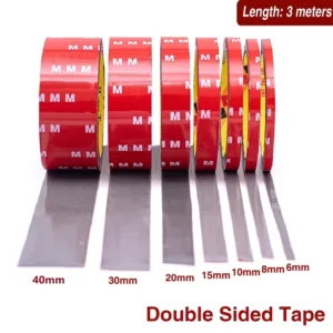 300CM Strong Permanent Double Sided Tape Acrylic Foam Adhesive Waterproof High Temperature Tape Sticker for Car Indoor D