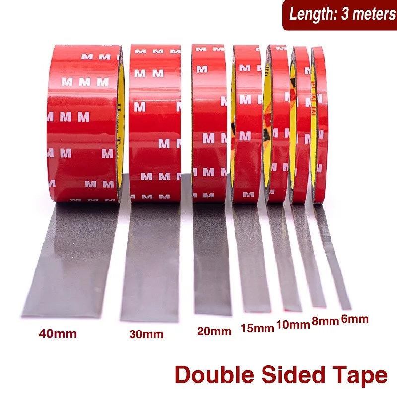 300CM Strong Permanent Double Sided Tape Acrylic Foam Adhesive Waterproof High Temperature Tape Sticker for Car Indoor D