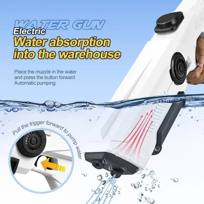 Electric Automatic Water Storage Gun Toys Portable Children Summer Beach Outdoor Fight Fantasy Spray Gun Toys Boy Kid Ad - Image 2