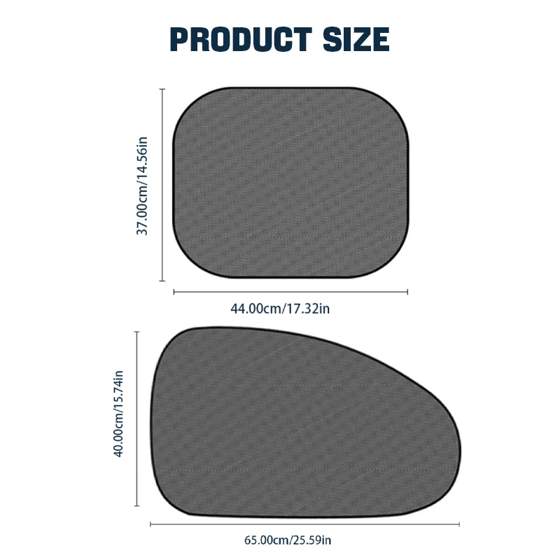SEAMETAL 2PCS Car Window Sunshade Cover Sun Shield UV Protection Auto Front Rear Black Window Curtain Summer Car Accesso - Image 2
