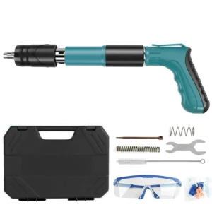 Manual Steel Nail Gun with 5 Adjustable Gears, Mini Portable Rivet Nailer for Concrete Wall, Ceiling & Wood Board Instal