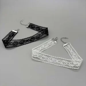 Short Lace Choker Nekclace for Women Girl Black White Color Fashion Romantic Necklace Gift for Party Wholesale Neck Jewe