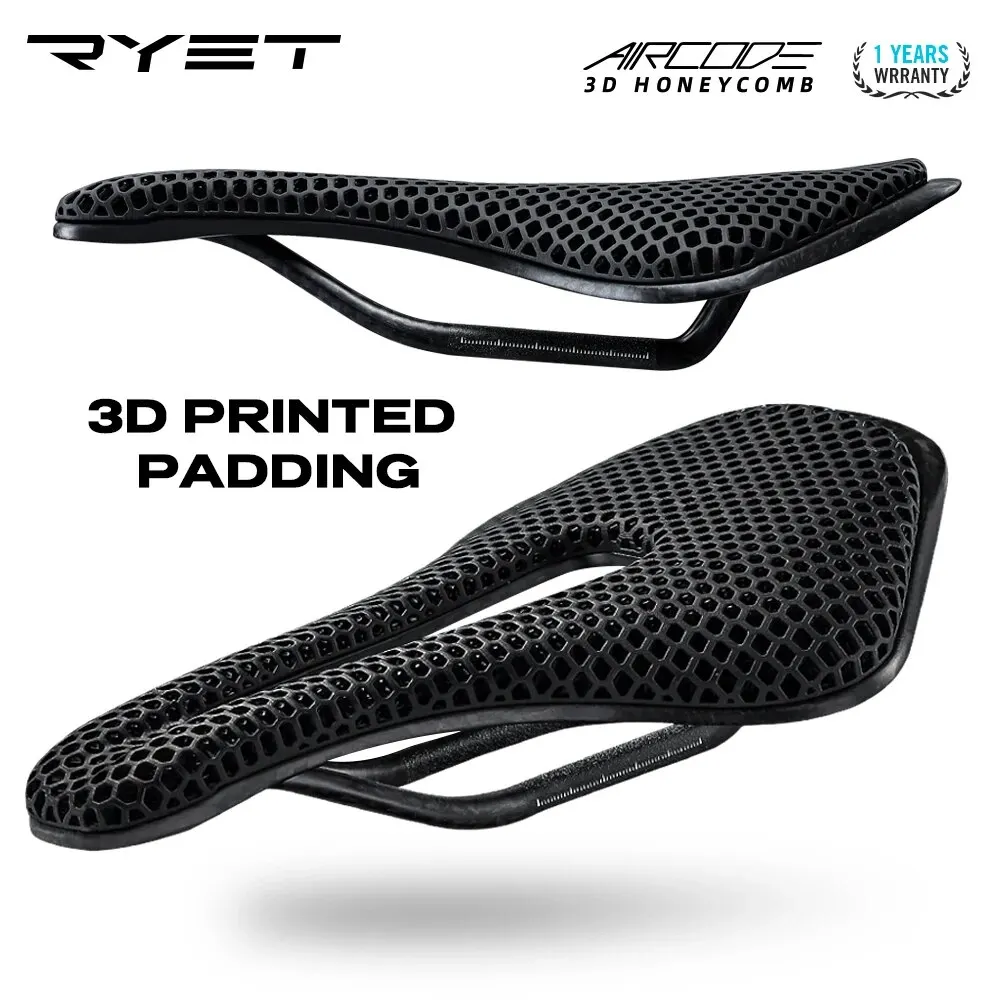 RYET 3D Printed Bike Saddle Ultralight Carbon Fiber Hollow Comfortable Breathable MTB Gravel Road Bicycle Cycling Seatin - Image 2