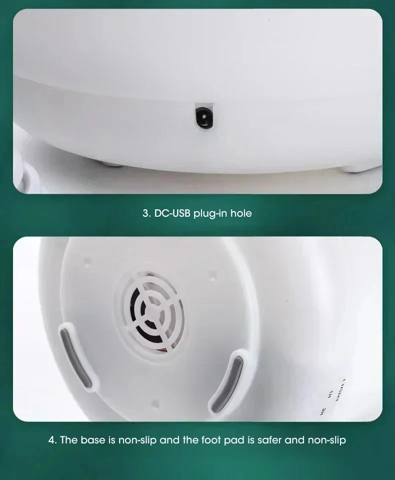 500ML Mini Humidifier USB Wood Grain Aroma Diffuser, Air Humidifier with Colorful Night Lights, Essential Oil Diffuser M - Image 2