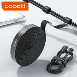 Toocki Cable Organizer Wire Winder USB Cable Management Protector Earphone Mouse Cord Ties Phone Accessory for iPhone Sa