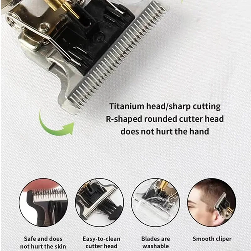 T9 Professional Hair Clipper/Accessories for Men | USB Fast Charging | Beard/Body/Hair Trimmer | Precision Electric Shav - Image 3