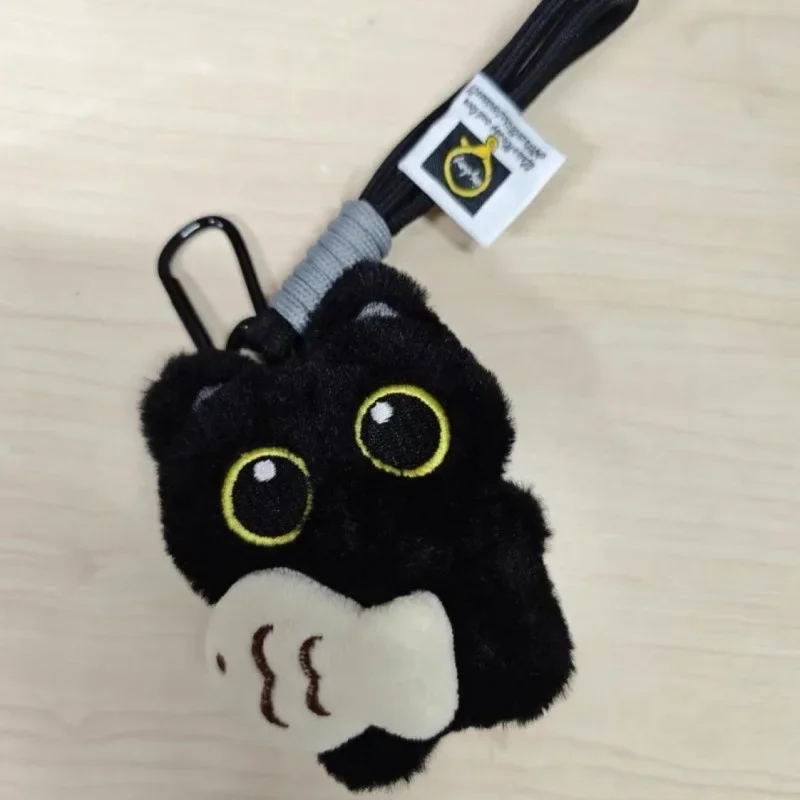 2Pcs Cool Plush Black Cat Doll Toy Keychain Bag Pendant Charms Car Keyring Accessories for Women Couples Kawaii Gift - Image 3