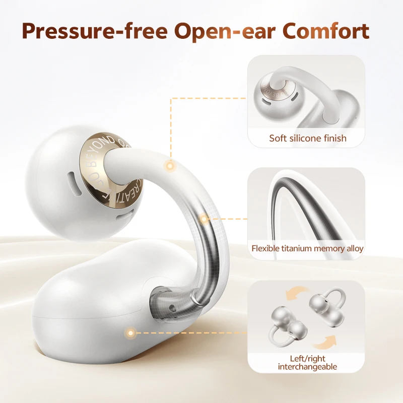 QCY Crossky C50 Clip Open Ear Wireless Earphones Lightweight Comfort 35H Playback IPX5 Bluetooth 6.0 for Sports Running - Image 2