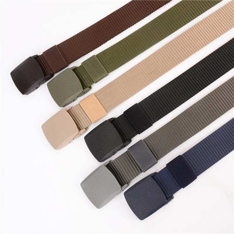 38mm Tactical Waist Belt Unisex Lightweight Weave Fabric with Plastic Buckle for Airport Security Men Women Camouflage S - Image 2