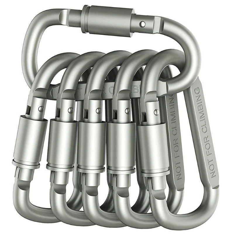 4-6PCS Carabiner Set For Key Camping Survival EDC Outdoor Keychain Clip Alloy Aluminum Tactical Caribiner Hook Karabiner - Image 2