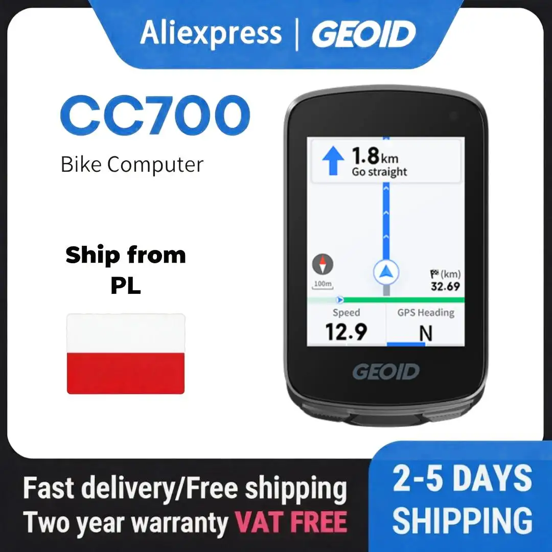 GEOID CC700 GPS Bicycle Computer 2.8-inch Color Screen Bike Speedometer Route Navigation WIFI Waterproof Cycling Odomete