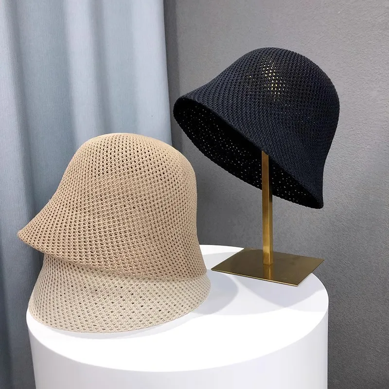 New Summer Beach Solid Wide Brim Bucket Hat For Women Hollow Breathable Sunshade Outdoor Girls Travel Panam Fisherman Ca - Image 4