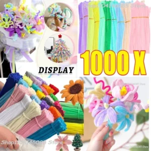 Cleaner Pipe Cleaners for Crafts Creative Chenille Stem Wire Pipe Cleaners Creative Leisure Hobby Diy Plush Stem Twisted