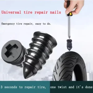 Universal Vacuum Tyre Repair Nail Kit Tubeless Tire Puncture Screw Fix Car Motorcycle ATV Patch Set