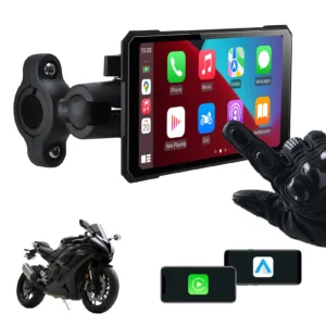 5" Smart Motorcycle Display, Wireless CarPlay & Android Auto,Navigation Support, Siri & Google Assistant, IP67 Waterproo