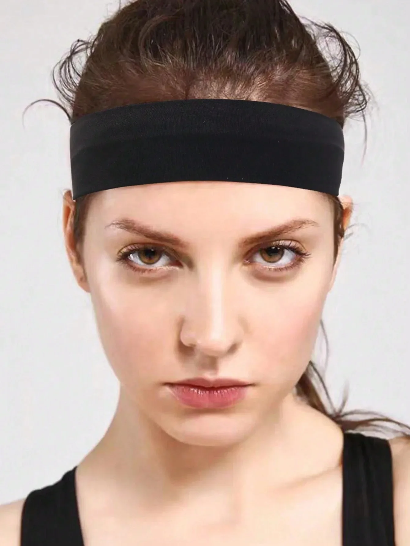 6pcs Unisex Simple Basic Solid Color Leopard Print Face Wash Cycling Running Sports Yoga Leisure Sweat-Absorbing Headban - Image 4