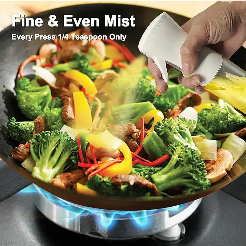 200/300/500ml Oil Spray Plastic Household Kitchen Oil Spray Bottle or Oil Brush Nebulizing Mist Filling Cooking Dual Use - Image 3
