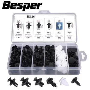 Auto Fastener Clip Mixed Car Body Push Retainer Pin Rivet Bumper Door Trim Panel Fastener Kit Car Clip 100/50 Box /Bag p