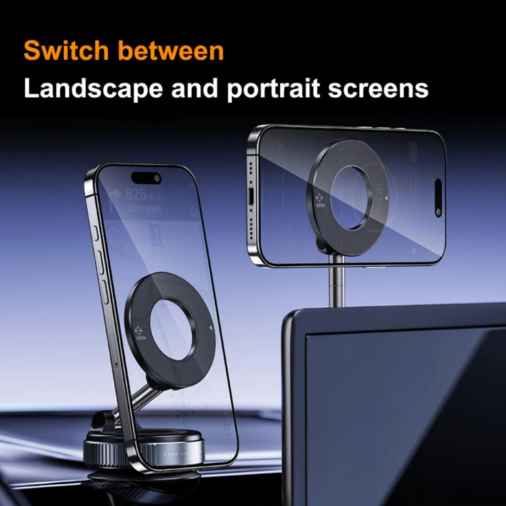 Foldable Magnetic Car Phone Holder 360° Rotation Adjustable Dashboard Mount Stable Support Stand for iPhone Huawei Xiaom - Image 4