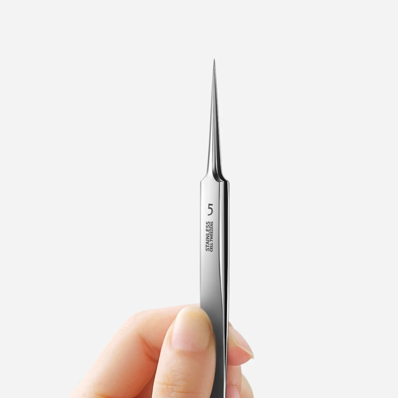 German Ultra-fine No. 5 Cell Pimples Blackhead Clip Tweezers Beauty Salon Special Scraping & Closing Artifact Acne Needl - Image 2