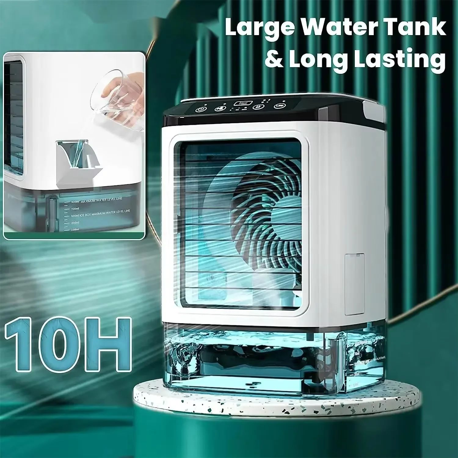 HOMEFISH Small Home-use Quiet Desktop Humidifier Cold Fan Spray Refrigeration Portable USB Electric Fan - Image 4