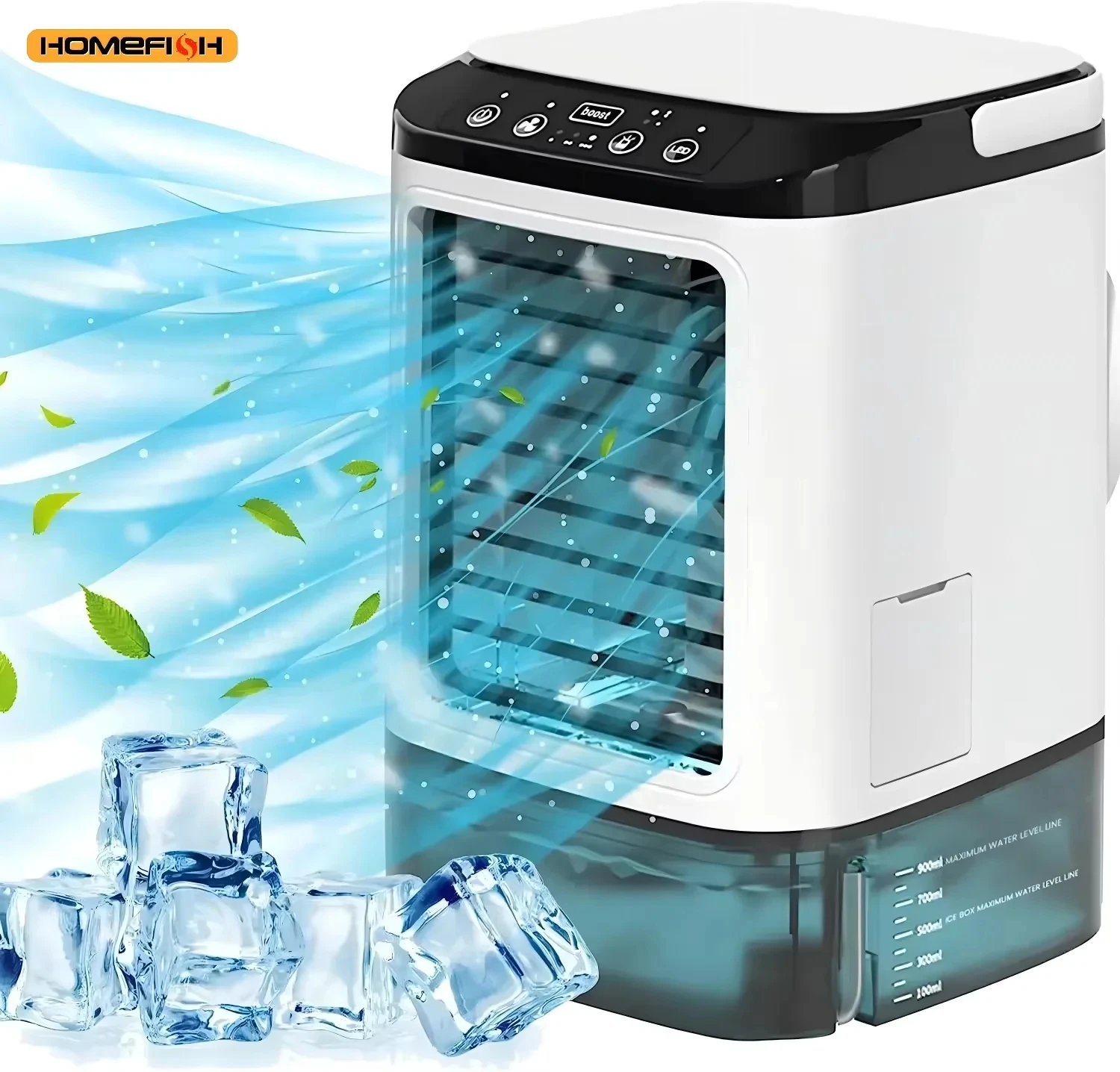 HOMEFISH Small Home-use Quiet Desktop Humidifier Cold Fan Spray Refrigeration Portable USB Electric Fan - Image 2