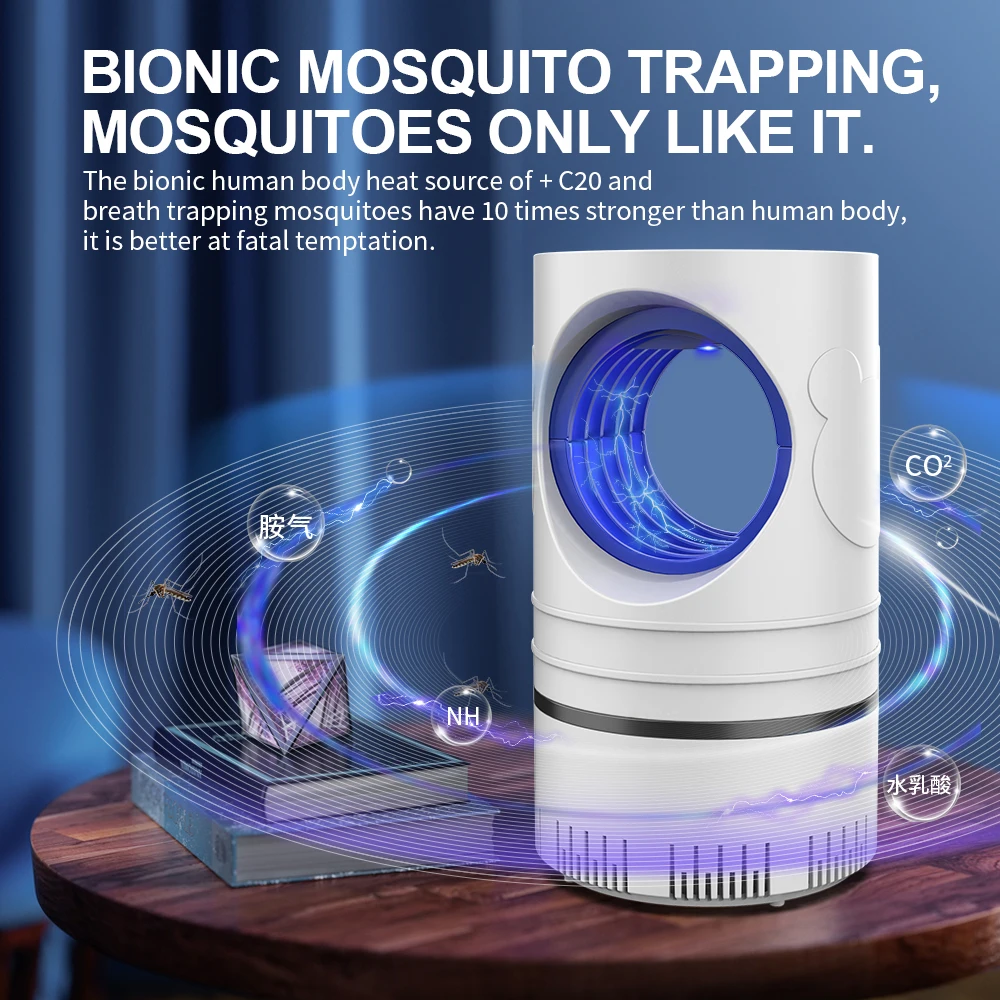 1 PC Electric Fly Bug Mosquito Insect Killer LED Light Trap Control Lamp Small Pest with USB Power Supply and Adapter - Image 3