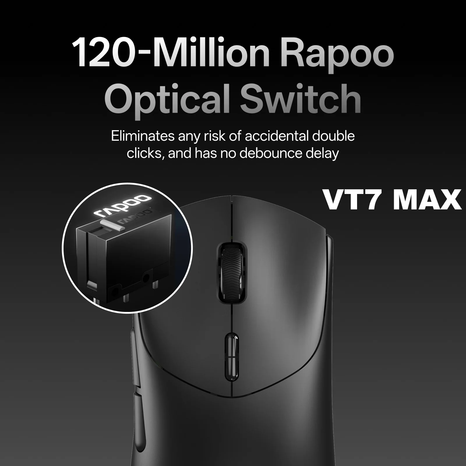 Rapoo VT7 MAX /VT7 Wireless Gaming Mouse True 8K Wireless Polling Rate 53g Lightweight Up to 750Hr Battery Life - Image 4