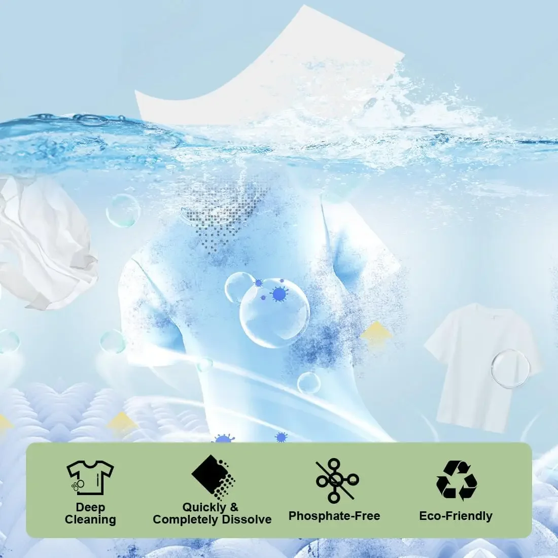 100 Pack Laundry Color Absorbing Paper Anti Dyeing Sheets For Washing Machine Clean Cloth Pet Hair Removal Fresh Scent F - Image 4